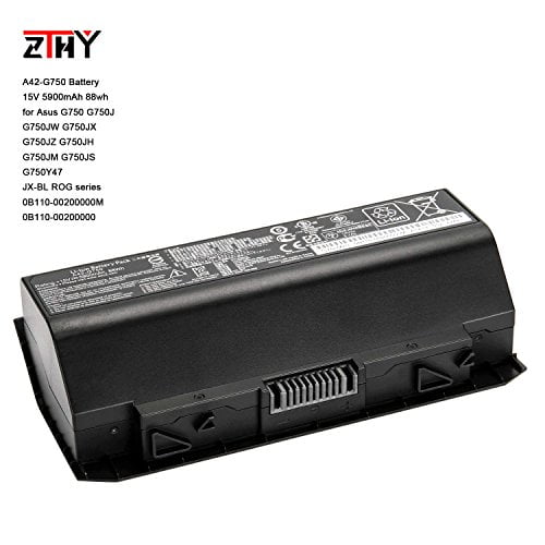 ZTHY Batterie pour Ordinateur Portable A42-G750 Remplacement pour ASUS ROG G750 G750JH G750JM G750JW G750JX G750JZ G750JZ G750JHA