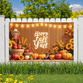 thumbnail image 5 of Colorful Design Happy Fall Banner Scarecrow Decor Happy Fall Y'all Pumpkin Decoration Harvest Theme for Autumn Gathering Thanksgiving Party Home Decoration, 5 of 9