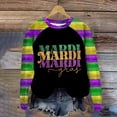 thumbnail image 2 of Outfmvch Purple Sequin Top Sequin Mardi Gras Tops for Women Lightweight Sweatshirts for Women Mardi Gras Sweatshirt for Women Mardi Gras Long Sleeve Shirt for Women Going Out Tops for Women Black L, 2 of 4