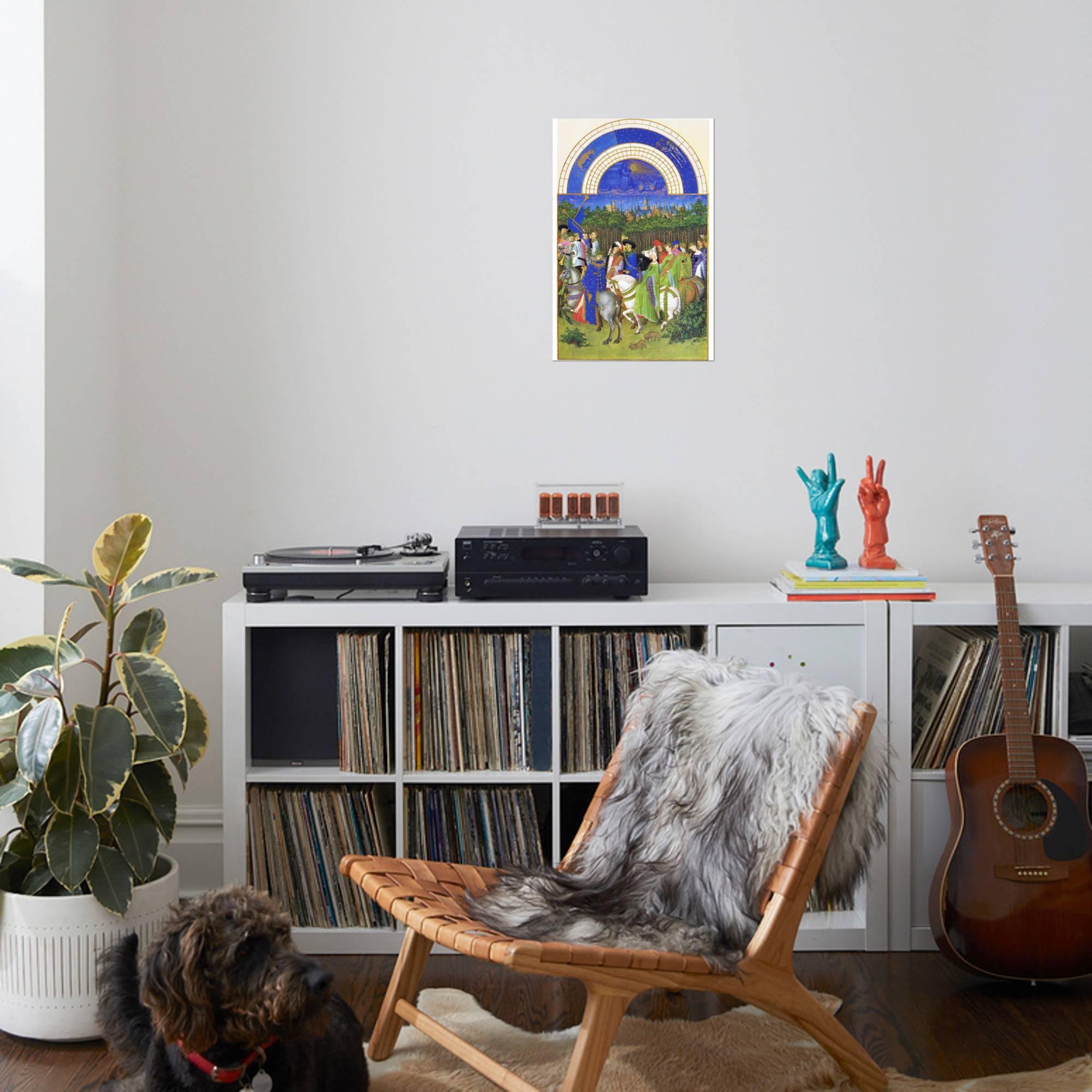 Art.com Le Tres Riches Heures Du Duc De Berry - May Art Print by Paul Herman & Jean Limbourg, 16" x 24"