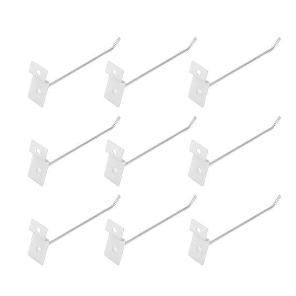Ganchos de pared de listones de hierro, 50 piezas Ganchos de pared de listones de ranura Ganchos de panel de pared de listones de metal Ganchos de exhibición de panel Tecnología innovadora