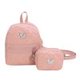 thumbnail image 2 of Mochila escolar de viaje de cuero de moda para mujer con mini bolso de mano (rosa) Tmvgtek Para estrenar, 2 of 9