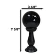 thumbnail image 2 of Wicca Occult Witchcraft Witch Black Crystal Glass Gazing Ball On Stand Decor, 2 of 10