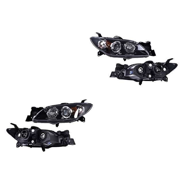 Par de Faros 3 2004 A 2009 Mazda P/Halog DEPO