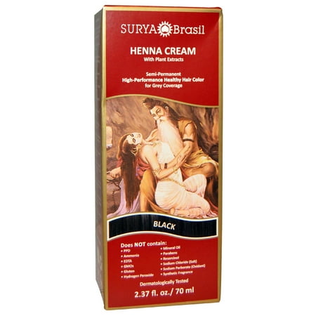 Henna Black Cream Surya Nature, Inc 2.31 oz Cream (Best Bleaching Cream For Black People)