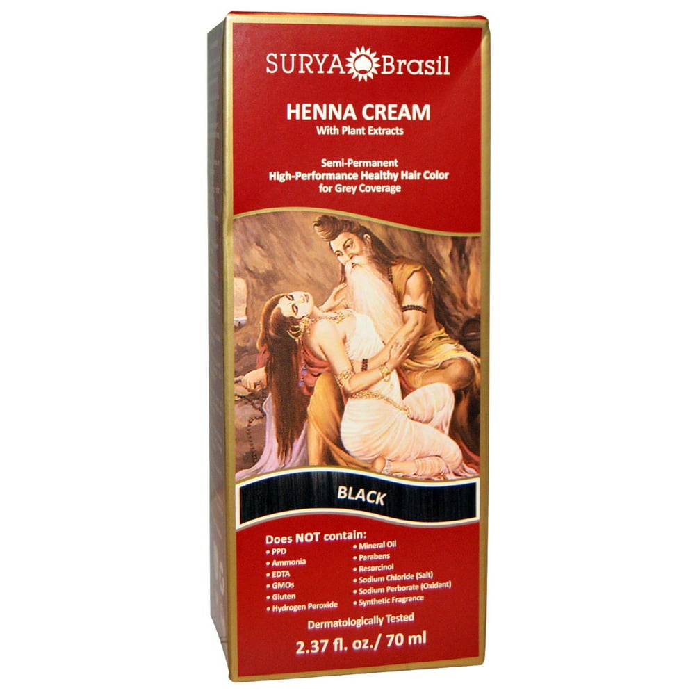 SURYA BRASIL HENNA CREAM HAIR COLOR BLACK 70 ml