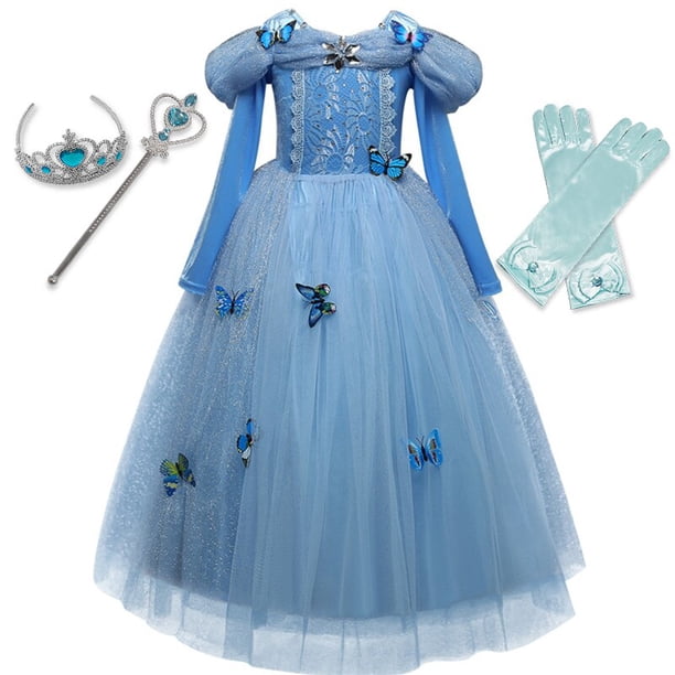 Vestidos de Halloween para niñas, disfraz de princesa fiesta, fantasía de Navidad, 4, 6, 7, 8, 9, 10 años Fivean unisex