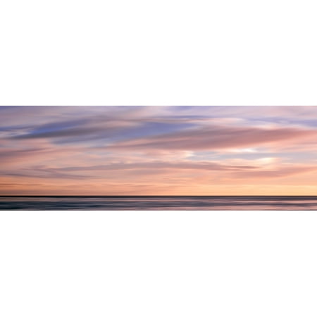 Cloud 9 San Diego Long exposure of clouds over Pacific ocean at sunset La Jolla San Diego San Diego County California USA Poster Print ()