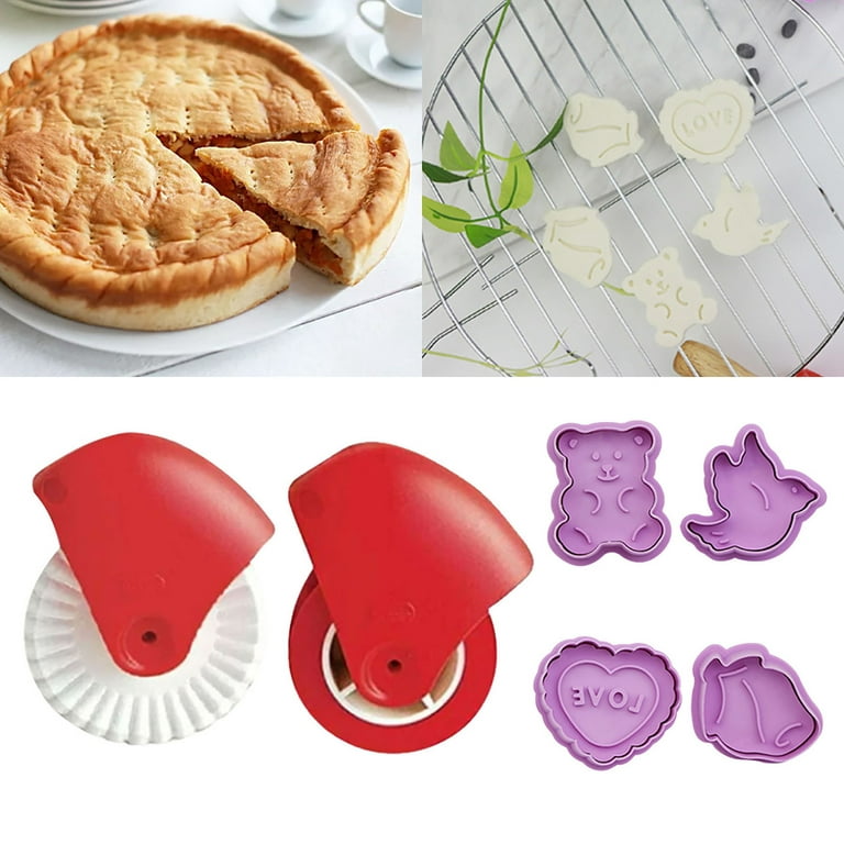 Pastry Wheel Decorator And Cutter Beautiful Pie Crust Pizza Pastry lattice  Decoration Tools Plastic Pastry Pie Decoration Cutter Lattice Cutter Pastry