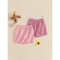 thumbnail image 4 of BemeyourBBs 2 Pack Toddler Baby Girl Boy Plaid Gingham Shorts Set Infant Girls Boys Summer Elastic Waist Checkered Loose Fit Shorts Bottoms, 4 of 9