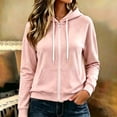 thumbnail image 5 of Sewkxo Womens Zip Up Hoodies Long Sleeve Fall Oversized Sweatshirts Y2K Jacket with Pockets 2026 Fashion Clothes,Pink M, 5 of 7