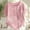 Pink, variant on HOMBOM Shirts for Women Summer Tunic Tops Crewneck Boho Floral Casual Cotton Linen Womens T Shirts Short Sleeve