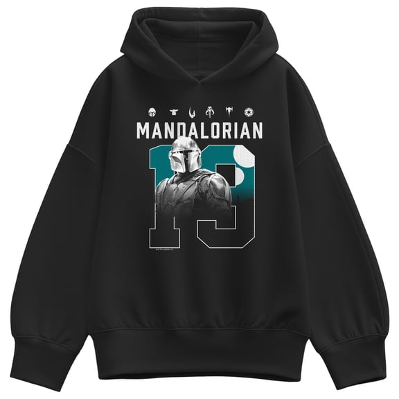 Star Wars - Mandalorian Jersey - Women's Oversized Fleece Hoodie Sweatshirt