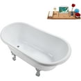 thumbnail image 4 of 57'' Streamline N375CH-IN-CH Soaking Clawfoot Tub and Tray with Internal Drain, 4 of 7