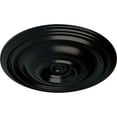 thumbnail image 3 of Ekena Millwork 14 3/4"OD x 1 3/4"P Traditional Ceiling Medallion (Fits Canopies up to 4"), Hand-Painted Jet Black, 3 of 6