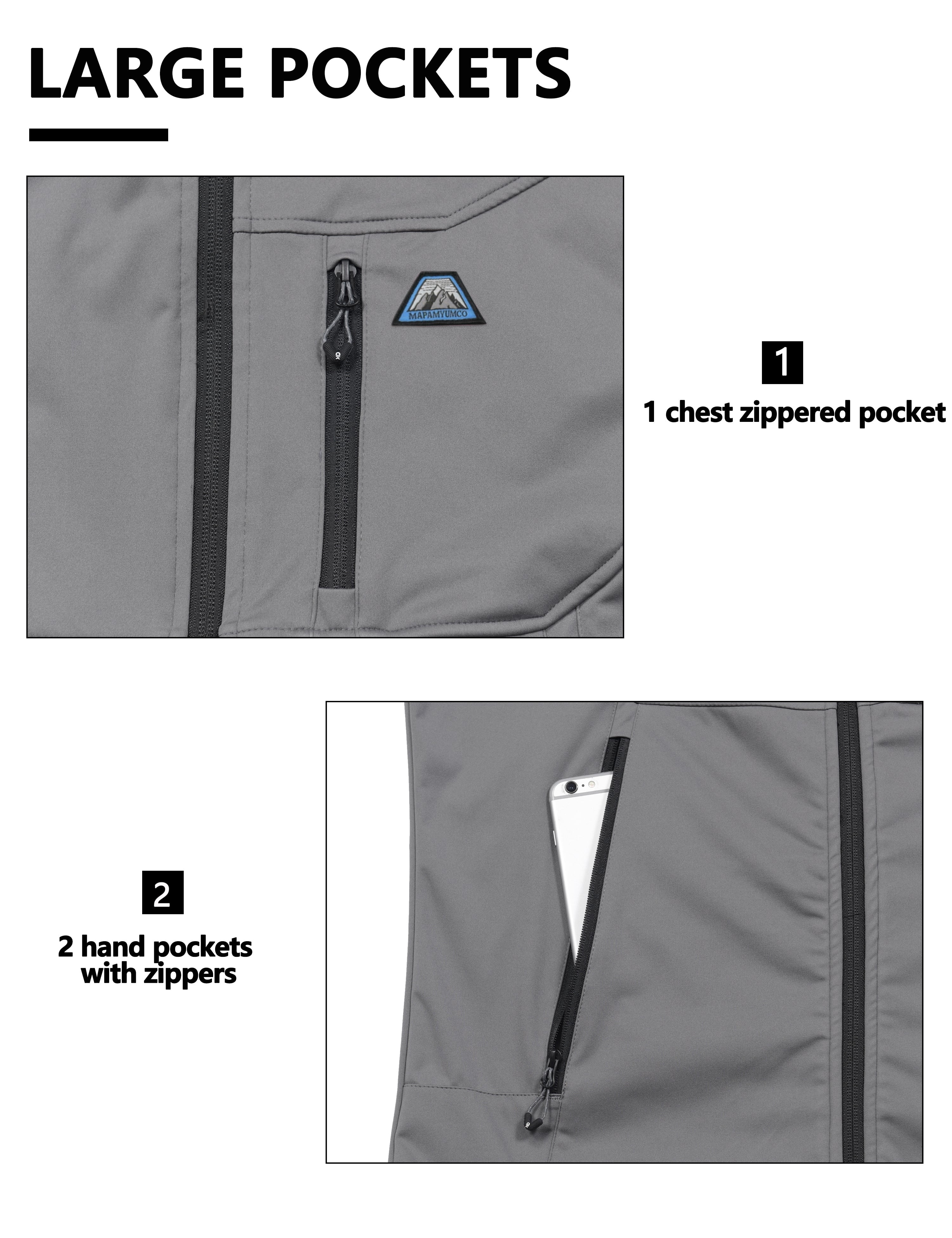 Mapamyumco Men's Lightweight Golf Vest, Water-Repellent Outerwear Vests Windproof Sleeveless Jackets for Hiking Running Gray XXL