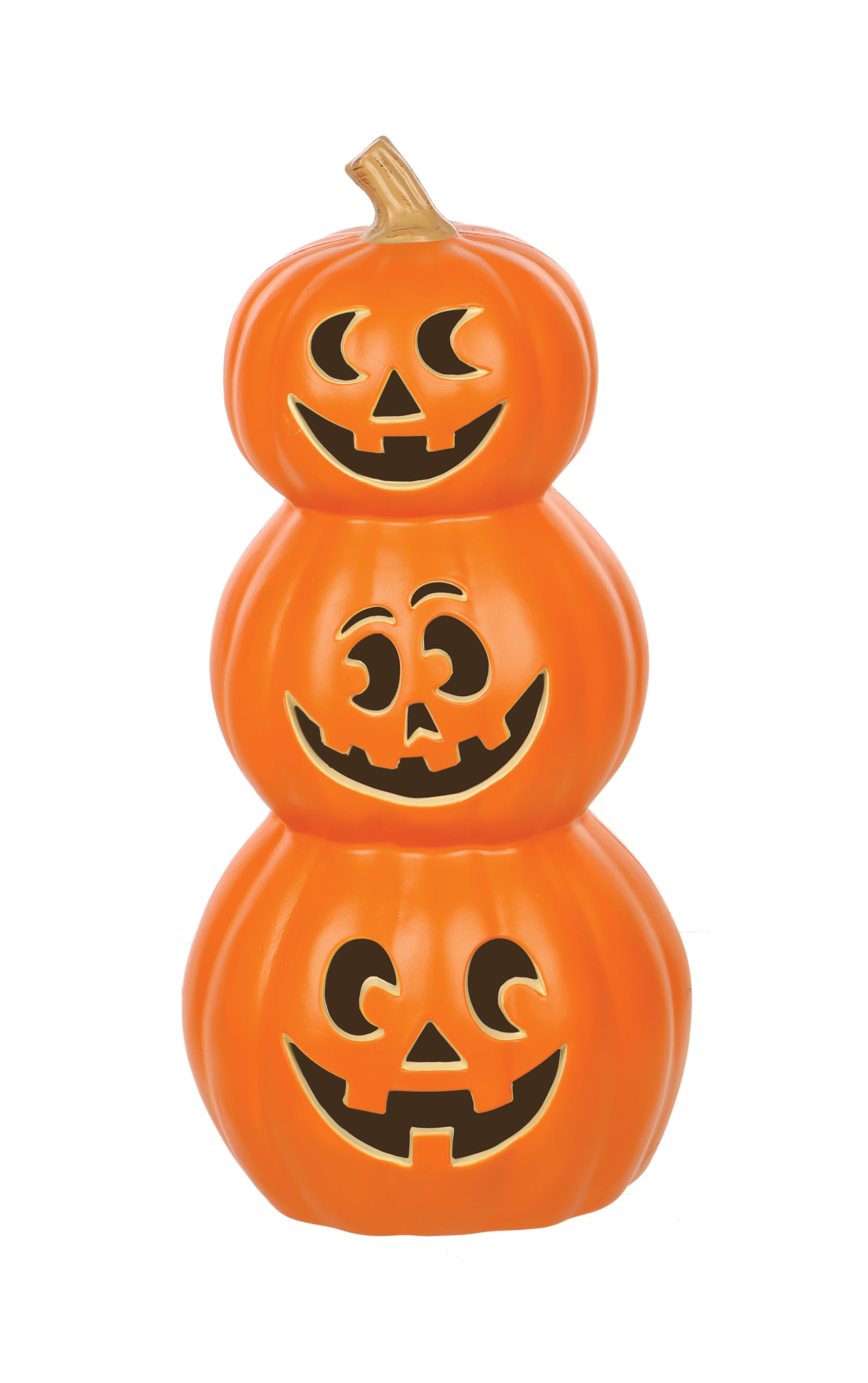 Jack-O'-Lantern Light-Up Mini Lantern Halloween Decorations - 3 Pc