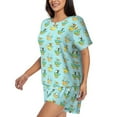 thumbnail image 2 of Fotbe Doggy In Bubble Bath Print Pajama Set for Women 2 Piece Loungewear Short Sleeve Tops and Shorts Set Soft Sleepwear-3X-Large, 2 of 7