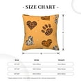 thumbnail image 4 of Square Throw Pillow Covers with Core, Leopard Print Love Paw Prints Pillows for Sofa Beds, 20"x20", 4 of 9