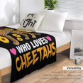 thumbnail image 4 of Just A Girl Who Love Cheetahs Blanket Cute Cheetahs Decor Throw Blanket Gifts for Girls Boys Super Warm Soft Plush Lightweight Fleece Flannel Blanket Couch Bedding Blanket for Kids Adult Women 50"x60", 4 of 6
