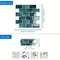 thumbnail image 3 of DEWOO Peel and Stick Backsplash - 10 Sheets of 12"×12" - 3D Adhesive Peel and Stick Tile Backsplash for Kitchen, Bathroom, Wall Tile, Blue, 3 of 12