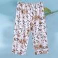 thumbnail image 4 of Byworldtasic Women's Plus Size Cotton Capri Pajama Pants Causal Bottoms Fun Print Sleep Pants Loose Lounge Pant, 4 of 5