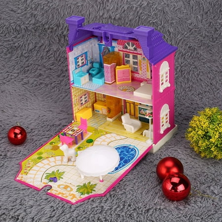 Creative Movement Music - Dollhouse Miniature with Furniture, DIY Dollhouse Kit with Light and Music Movement, Creative Room for Christmas Gifts Idea