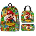 thumbnail image 1 of Mario bros bag Bowser Princess Peach bag pencil case lunch bag for elementary student., 1 of 4