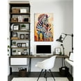 thumbnail image 4 of Aaheei Zebra Canvas Art Wall Decor Zebra with Cub Picture Coloful Poster Wild Animal Painting Prints Living Room Kid Bedroom Ready to Hang, 4 of 4