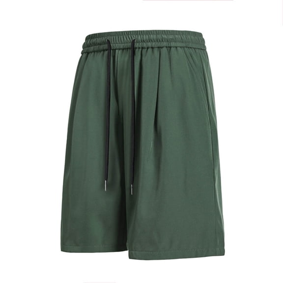 DPTALR Men's Lightweight Breathable Casual Shorts with Pockets,Army Green,Big Men's,Tall Men's L,Young Men's Short