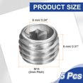 thumbnail image 2 of 5 Pcs 304 Stainless Steel Pipe Plug M14 x 2 Male Internal Hex Thread Socket Pipe Plug, 2 of 7