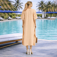 thumbnail image 2 of Miss Lavish London Women Kaftans Dresses, Beige 2L, 2 of 6