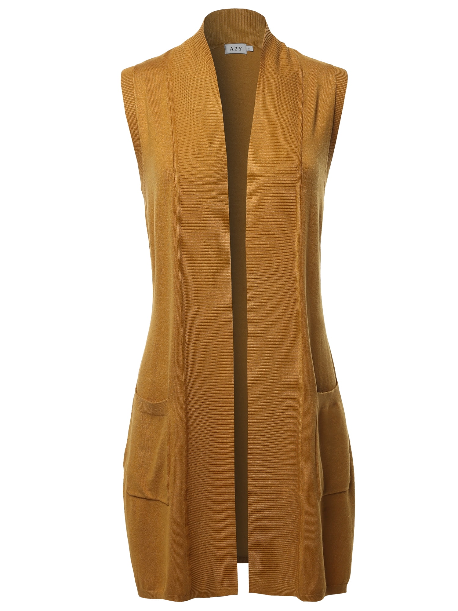 Solid  Knit Side Pockets Buttoned Sweater Vest