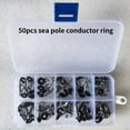 thumbnail image 1 of 50 Pcs/Ensemble Guides de Canne à Pêche Résistants à l'Usure Pratiques Multi-Tailles Design Résistant aux Enchevêtrements Embouts de Canne à Pêche pour Pêcheurs, 1 of 7
