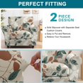 thumbnail image 2 of CHUNTIAN 2 Piece Chair Covers Printed Sofa Covers Couch Covers Washable Armchair Sofa Couch Slipcover Furniture Protector with Elastic Bottom for Living Room (Armchair, 20), Small, 2 of 5