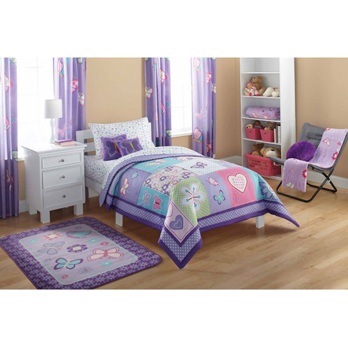 Mainstays Kids Butterfly Patches Comforter Set 1 Each Walmart Com