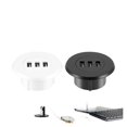 thumbnail image 2 of 3-Port USB 2.0 Hub In-Desk Mounting Grommet Hole Embedded USB Splitter for Laptop PC Desktop ,Powerful Charging, 2 of 6