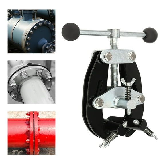 Peakora Heavy Duty Pipe Clamp 1 to 2.5 in High Strength Ultra Clamp with Quick Acting Screws Steel Pipe Alignment Clamp Tools Strong Hand Tools Black