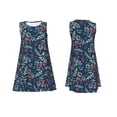 thumbnail image 3 of Bixox Merry Christmas Winter Leaves Snowflakes Print Women's Sleeveless A-Line Dress with Pockets, Casual Knee-Length Tank Dress for Summer-X-Large, 3 of 7