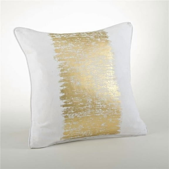 Saro Lifestyle Metallic Banded Design Pillow Gold 20 X 20