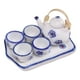 thumbnail image 2 of Juego de Té en Miniatura Macarena Tetera de Cerámica para Decoración de Cocina Blanco, 2 of 8