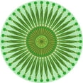 thumbnail image 1 of Ahgly Company Indoor Square Patterned Light Green Area Rugs, 3' Square, 1 of 6