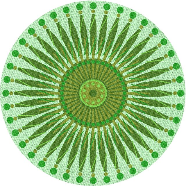 Ahgly Company Tapis d'Intérieur Lavables en Machine, Ronds, Transitionnels, Verts, Ronds de 3'