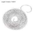 thumbnail image 3 of Unique Bargains 6 Meter 1.2mm Thick 17Lbs Load  Load 304 Stainless Steel Zinc Plated Proof Coil Chain, 3 of 6