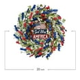 thumbnail image 3 of Idyllic 4th of July Independence Day Red White Blue flower Wreath, 20’’ Artificial flower Stars  Wreath Decorations for front door, 3 of 6