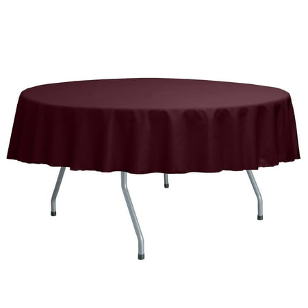 

Ultimate Textile Poly-cotton Twill 84-Inch Round Tablecloth Burgundy Dark Red