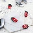 thumbnail image 4 of Lot de 4 Bouchons de Valve, Style Grenade, Bouchons de Valve en Aluminium, Bouchons de Pneu Robustes (Rouge), 4 of 5