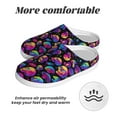 thumbnail image 6 of Yiaed Skull rainbow star mushroom Print Slippers Fuzzy Warm Cozy Slippers Non Slip House Slippers For Indoor Outdoor Slippers House Slippers-37/38, 6 of 7