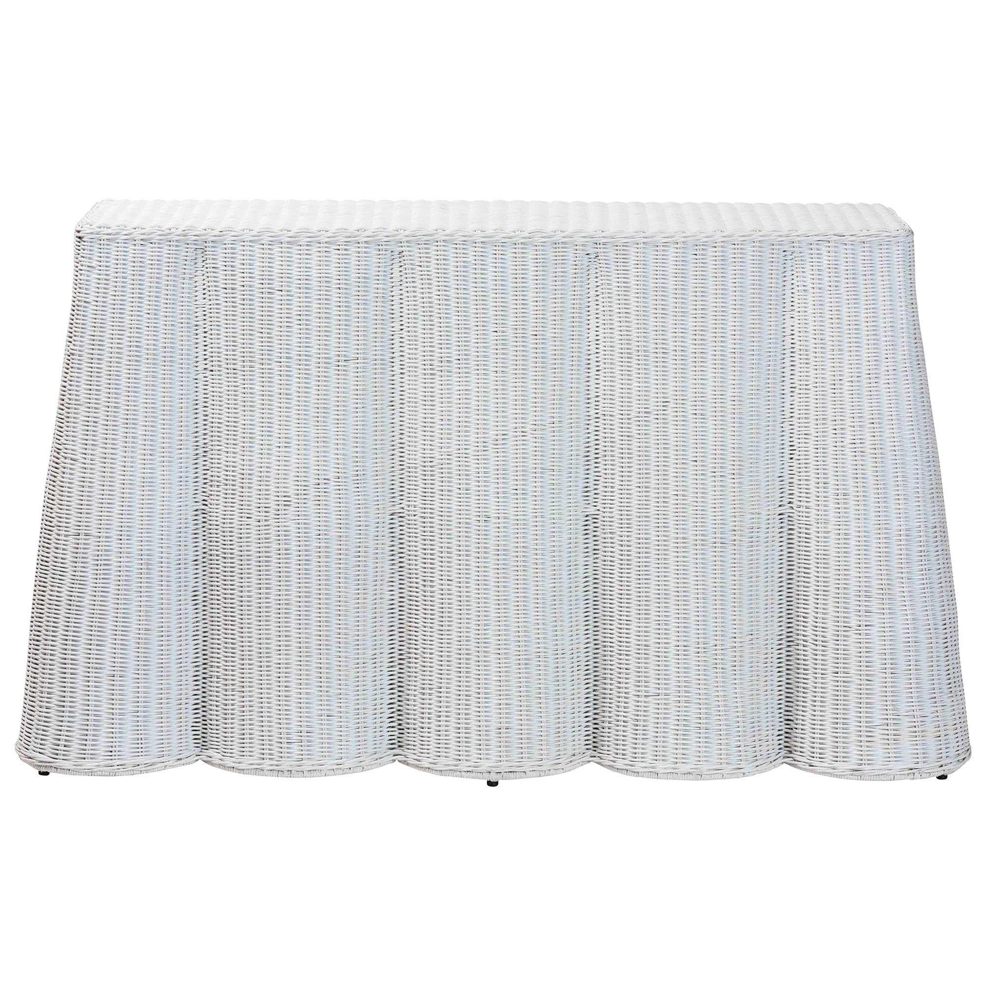 bali & pari Palm Boho Console Table, White