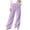 Purple, variant on Lmueinov Womens Sweatpants Drawstring Elastic High Waist Double Sided Fleece Pants Wide Leg Sweatpants with Pockets for Jogger Coffee
